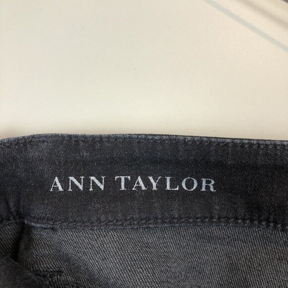 Ann Taylor Dark Wash Skinny Jeans Ankle Zip 4 - Picture 7 of 10